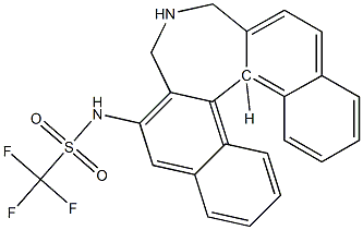 N-[(11bS)-4,5-Dihydro-3H-dinaphtho[2,1-c:1',2'-e]azepin-2-yl]trifluoromethanesulfonamide Struktur