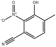 3-Hydroxy-4-methyl-2-nitro-benzonitrile Struktur