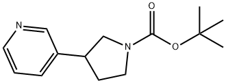 tert-butyl 3-(pyridin-3-yl)pyrrolidine-1-carboxylate Struktur