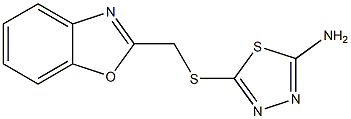 5-[(1,3-benzoxazol-2-ylmethyl)sulfanyl]-1,3,4-thiadiazol-2-amine Struktur