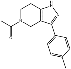 1h-pyrazolo[4,3-c]pyridine,5-acetyl-4,5,6,7-tetrahydro-3-(4-methylphenyl)- Struktur