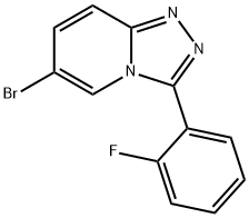 6-Bromo-3-(2-fluorophenyl)-[1,2,4]triazolo[4,3-a]pyridine Struktur