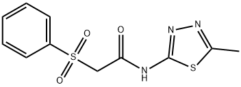 N-(5-methyl-1,3,4-thiadiazol-2-yl)-2-(phenylsulfonyl)acetamide Struktur