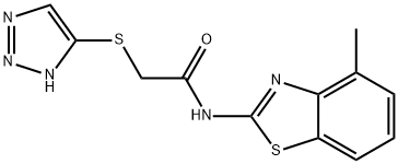 N-(4-methyl-1,3-benzothiazol-2-yl)-2-(1H-1,2,3-triazol-5-ylsulfanyl)acetamide Struktur