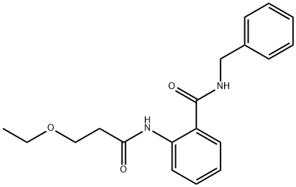 N-benzyl-2-[(3-ethoxypropanoyl)amino]benzamide Struktur