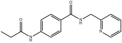 4-(propanoylamino)-N-(pyridin-2-ylmethyl)benzamide Struktur