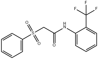 2-(phenylsulfonyl)-N-[2-(trifluoromethyl)phenyl]acetamide Struktur