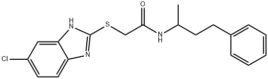 2-[(5-chloro-1H-benzimidazol-2-yl)sulfanyl]-N-(4-phenylbutan-2-yl)acetamide|