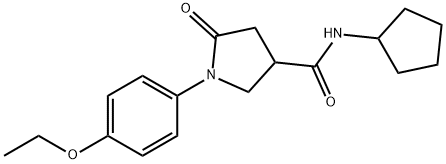 N-cyclopentyl-1-(4-ethoxyphenyl)-5-oxopyrrolidine-3-carboxamide Struktur