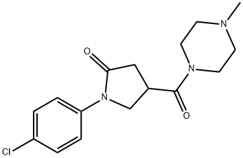 1-(4-chlorophenyl)-4-[(4-methylpiperazin-1-yl)carbonyl]pyrrolidin-2-one Struktur