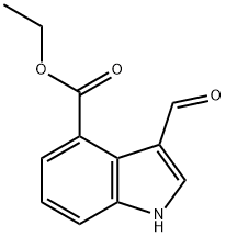 3-Formyl-4-ethoxycarbonyl-1H-indole Struktur