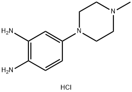 1,2-Benzenediamine, 4-(4-methyl-1-piperazinyl)-, tetrahydrochloride Struktur