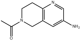 Ethanone, 1-(3-amino-7,8-dihydro-1,6-naphthyridin-6(5H)-yl)- Struktur