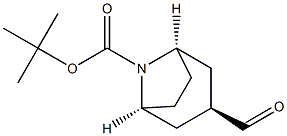 tert-butyl (1R,3S,5S)-3-formyl-8-azabicyclo[3.2.1]octane-8-carboxylate Struktur