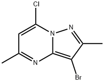 3-bromo-7-chloro-2,5-dimethylpyrazolo[1,5-a]pyrimidine Struktur