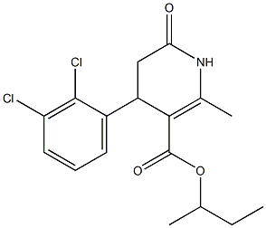 sec-butyl 4-(2,3-dichlorophenyl)-2-methyl-6-oxo-1,4,5,6-tetrahydropyridine-3-carboxylate Struktur