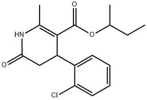 sec-butyl 4-(2-chlorophenyl)-2-methyl-6-oxo-1,4,5,6-tetrahydropyridine-3-carboxylate Struktur