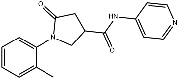 1-(2-methylphenyl)-5-oxo-N-(pyridin-4-yl)pyrrolidine-3-carboxamide Struktur