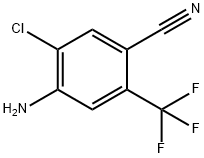 4-Amino-5-chloro-2-(trifluoromethyl)benzonitrile Struktur