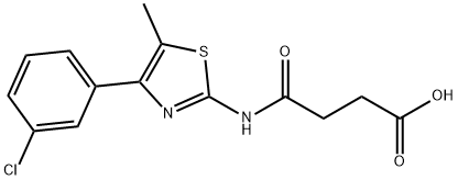 4-((4-(3-chlorophenyl)-5-methylthiazol-2-yl)amino)-4-oxobutanoic acid Struktur