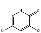 5-bromo-3-chloro-1-methyl-2(1H)-Pyridinone Struktur