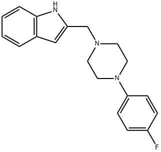 2-[4-(4-Fluoro-phenyl)-piperazin-1-ylmethyl]-1H-indole Struktur