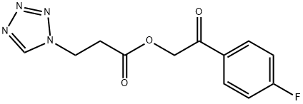 2-(4-fluorophenyl)-2-oxoethyl 3-(1H-tetrazol-1-yl)propanoate Struktur