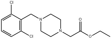 ethyl 2-(4-(2,6-dichlorobenzyl)piperazin-1-yl)acetate Struktur