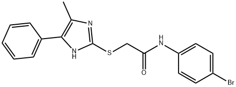 N-(4-bromophenyl)-2-[(4-methyl-5-phenyl-1H-imidazol-2-yl)sulfanyl]acetamide Struktur