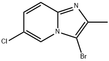 3-Bromo-6-chloro-2-methyl-imidazo[1,2-a]pyridine Struktur