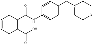 6-{[4-(4-morpholinylmethyl)anilino]carbonyl}-3-cyclohexene-1-carboxylic acid Struktur