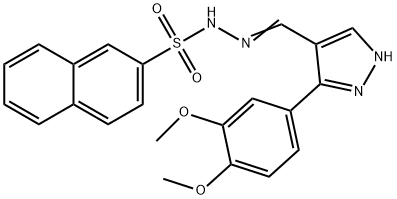 (Z)-N'-((3-(3,4-dimethoxyphenyl)-1H-pyrazol-4-yl)methylene)naphthalene-2-sulfonohydrazide Struktur