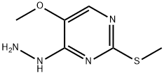 4-Hydrazino-5-methoxy-2-methylthiopyrimidine Struktur