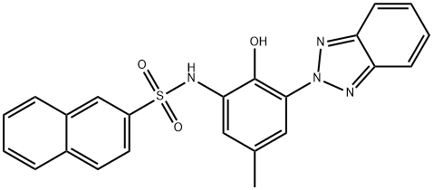 N-(3-(2H-benzo[d][1,2,3]triazol-2-yl)-2-hydroxy-5-methylphenyl)naphthalene-2-sulfonamide Struktur