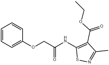 ethyl 3-methyl-5-(2-phenoxyacetamido)isothiazole-4-carboxylate Struktur