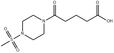 5-(4-(methylsulfonyl)piperazin-1-yl)-5-oxopentanoic acid Struktur