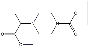 tert-butyl 4-(1-methoxy-1-oxopropan-2-yl)piperazine-1-carboxylate Struktur