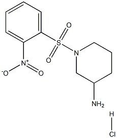 1-((2-Nitrophenyl)sulfonyl)piperidin-3-amine hydrochloride Struktur