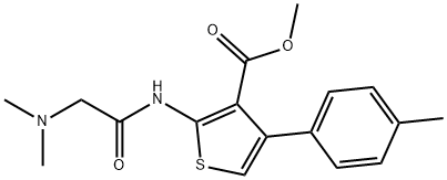 methyl 2-(2-(dimethylamino)acetamido)-4-(p-tolyl)thiophene-3-carboxylate Struktur