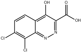 7,8-Dichloro-4-oxo-1,4-dihydrocinnoline-3-carboxylic acid Struktur