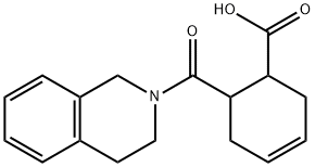 6-(1,2,3,4-tetrahydroisoquinoline-2-carbonyl)cyclohex-3-enecarboxylic acid Struktur