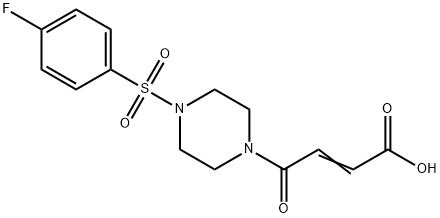 (E)-4-(4-((4-fluorophenyl)sulfonyl)piperazin-1-yl)-4-oxobut-2-enoic acid Struktur