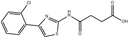 4-((4-(2-chlorophenyl)thiazol-2-yl)amino)-4-oxobutanoic acid Struktur