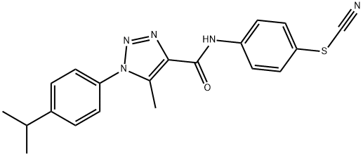 1-(4-isopropylphenyl)-5-methyl-N-(4-thiocyanatophenyl)-1H-1,2,3-triazole-4-carboxamide Struktur