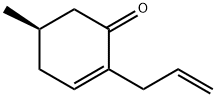 (R)-2-allyl-5-methylcyclohex-2-en-1-one Struktur