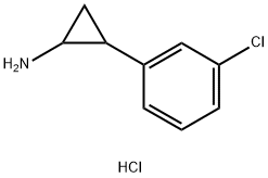 2-(3-Chlorophenyl)cyclopropanamine hydrochloride Struktur