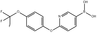 6-(4-(trifluoromethoxy)phenoxy)pyridin-3-ylboronic acid Struktur