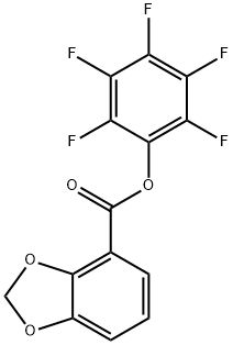 Perfluorophenyl benzo[d][1,3]dioxole-4-carboxylate Struktur