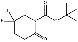 5,5-difluoro-2-oxo-piperidin-1-carboxylic acid t-butyl ester Struktur