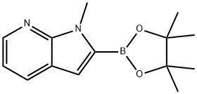 1-methyl-2-(4,4,5,5-tetramethyl-1,3,2-dioxaborolan-2-yl)-pyrrolo[2,3-b]pyridine Struktur